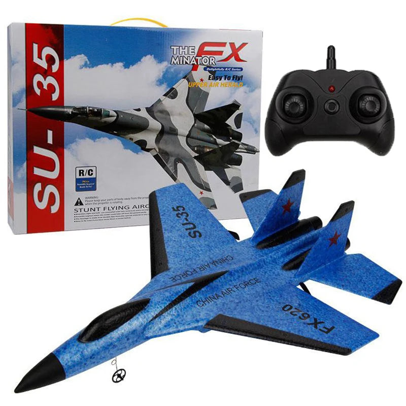 RC Foam Aircraft SU-35 Plane 2.4G Radio Control Glider Remote Control Fighter Plane Glider Airplane Foam Boys Toys for Children