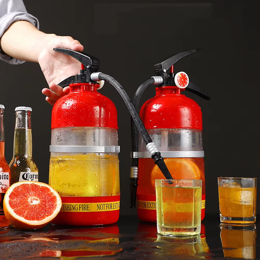 1.5L Beer Wine Drink Dispenser Creative Fire Extinguisher Shape Liquor Dispenser Wine Spirits Beer Beverage Party Bar Accessory