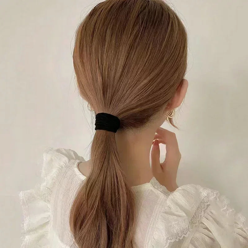 200PCS/Set Women Girls Basic Hair Bands Simple Solid Colors Elastic Headband Hair Ropes Ties Hair Accessories Ponytail Holder