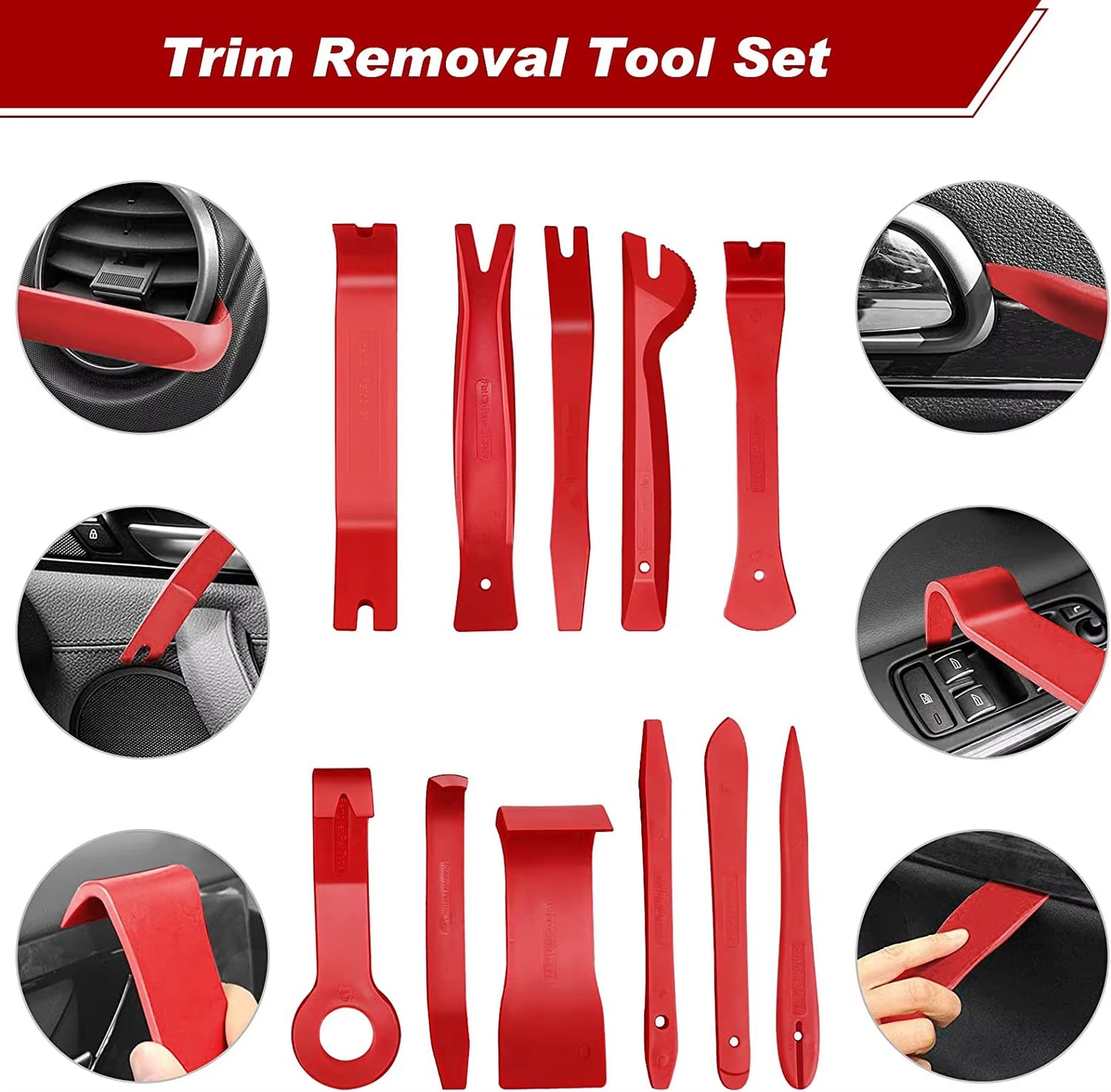 Car Trim Removal Tool Auto 41/11/5Pcs Trim Puller Tool Kit Pry Tools Set for Trim Clip Pliers Fastener Remover Kit